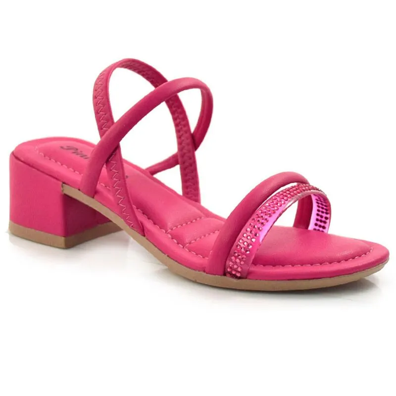 Sandália de Salto Infantil Pink Cats Rosa V3011 32