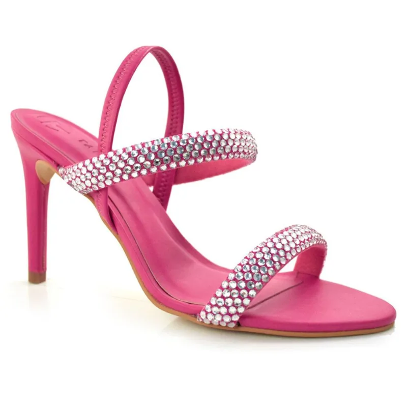 Sandália Feminina com Salto Alto Tanara Rosa T6884 35