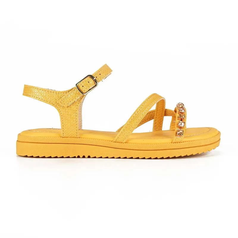 Sandália Pink Cats Infantil Flatform Amarela 27