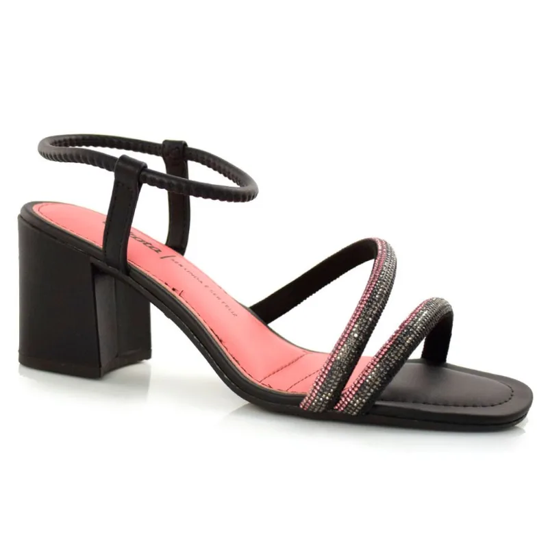 Sandália Feminina com Salto Bloco Dakota Preto Y1061 38