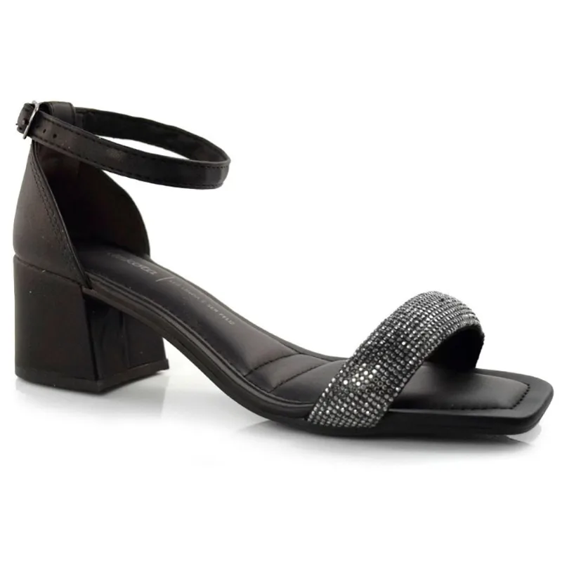 Sandália Feminina com Salto Bloco Dakota Preto Y0792 35