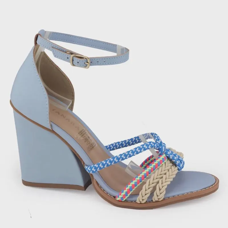 Sandália Feminina Tanara T6923 Rústica Bloco Torvy Laguna