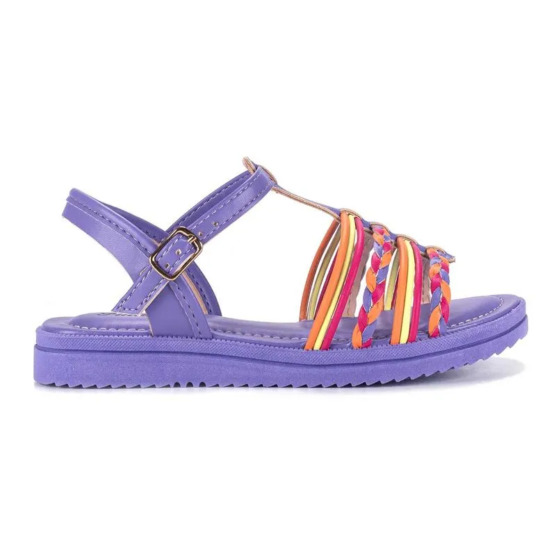 Sandália Pink Cats Infantil Flatform Roxa 26