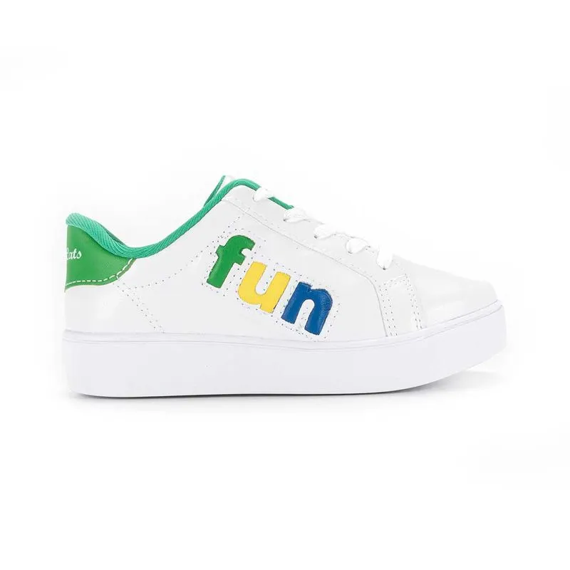 Tênis Pink Cats Infantil Casual Branco e Verde 34