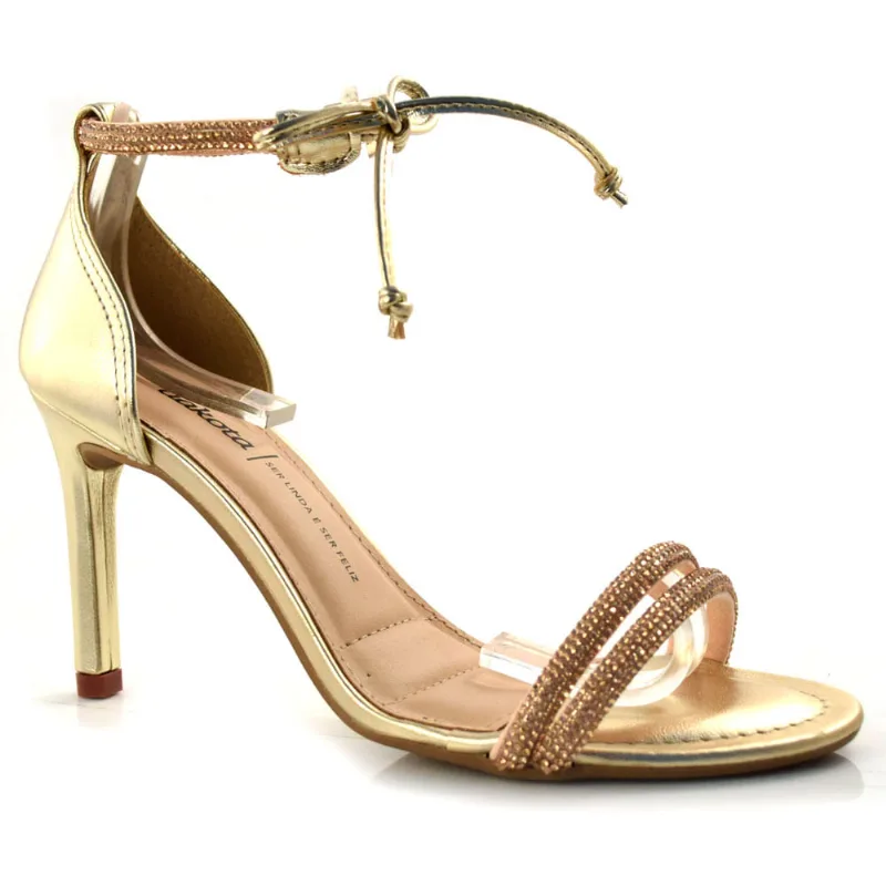 Sandália Feminina de Salto Alto Dakota Dourado Y0633 33