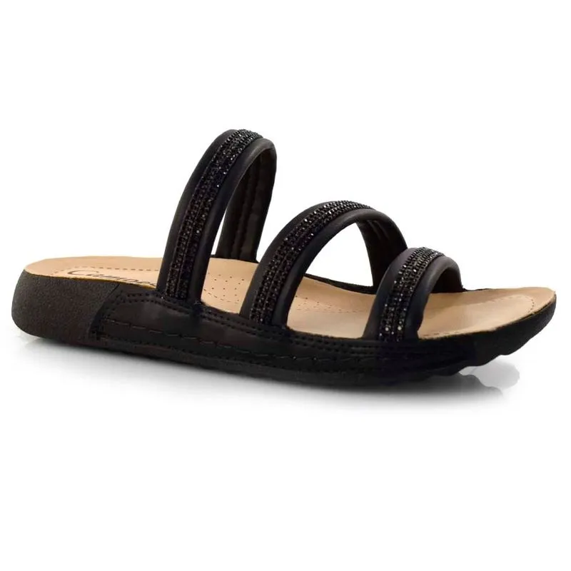 Tamanco Feminino com Salto Baixo Campesí Preto L8806 36