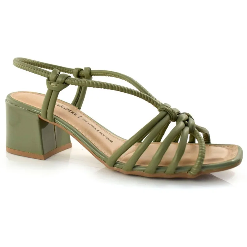 Sandália Feminina com Salto Bloco Dakota Verde Y0821 34