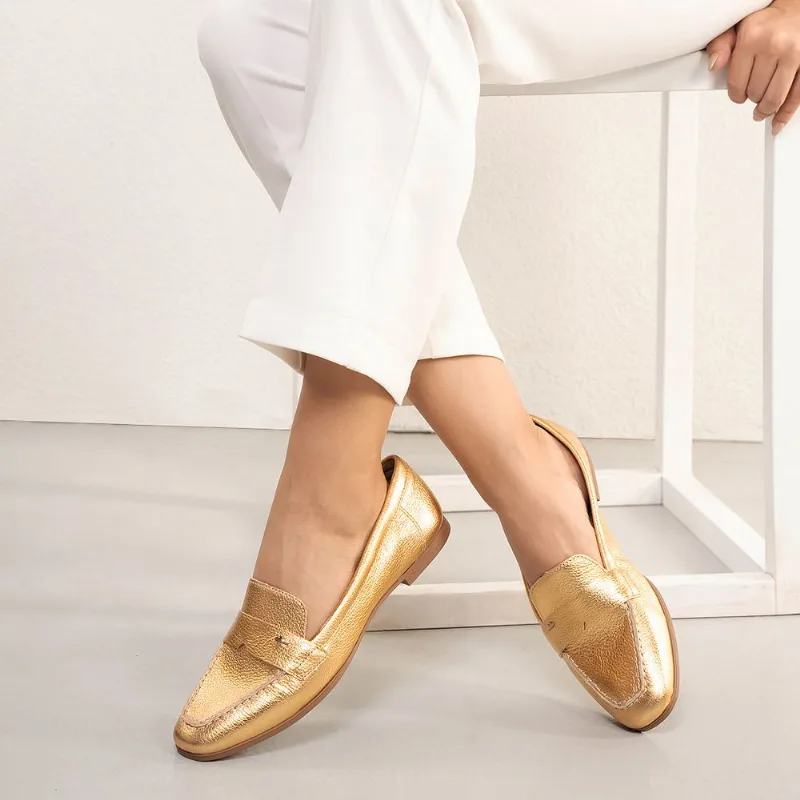 Mocassim Dakota Feminino Dourado 36