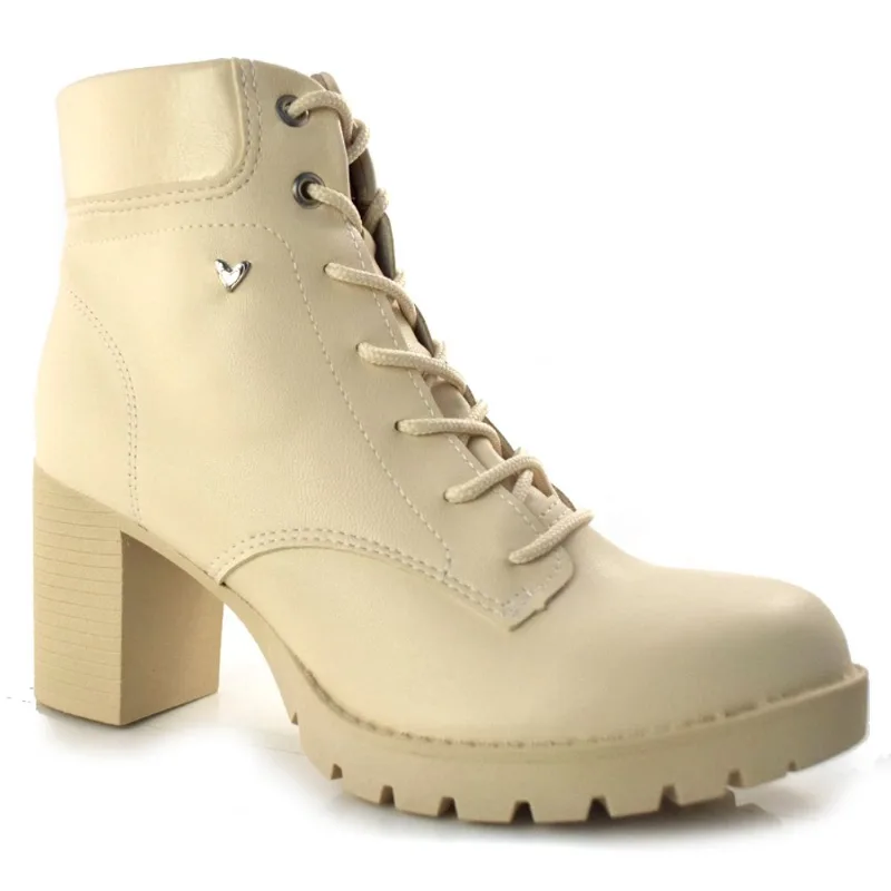 Coturno Feminino com Salto Bloco Mississipi Off White Q7835 38