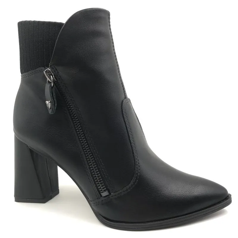 Bota Mississipi Salto Alto Bloco Preta 8501
