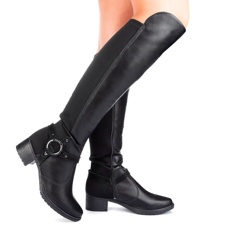 Bota Over Knee Feminina Mississipi Preto Q8541 35