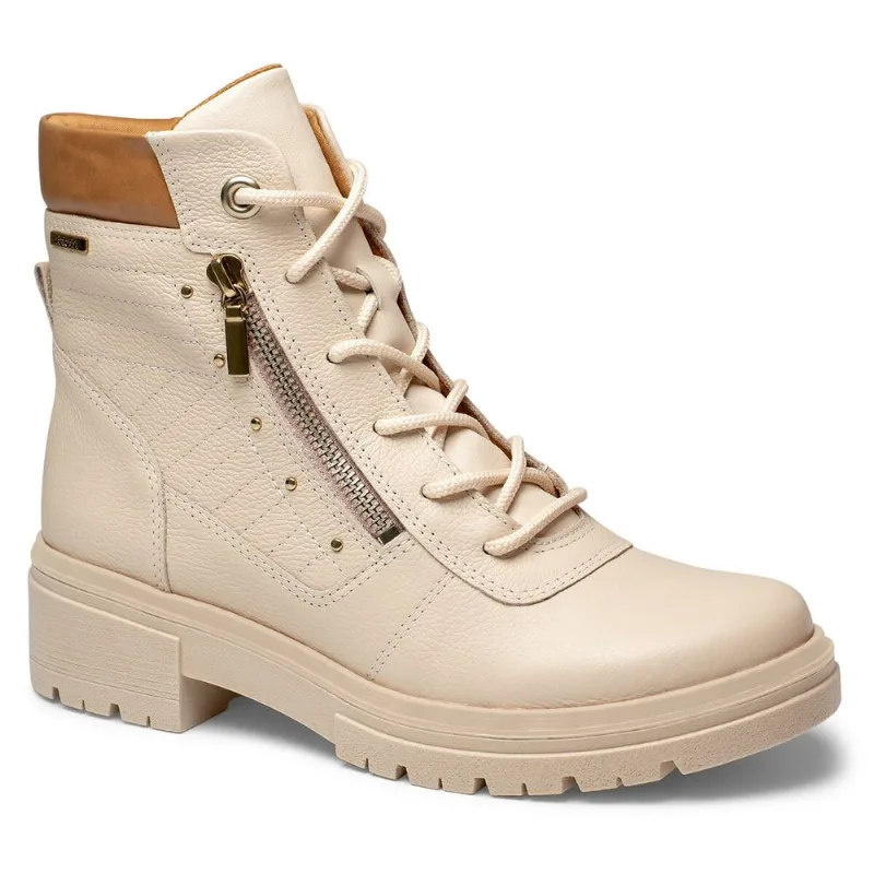 Coturno Feminino de Couro Dakota Off White G5921 36