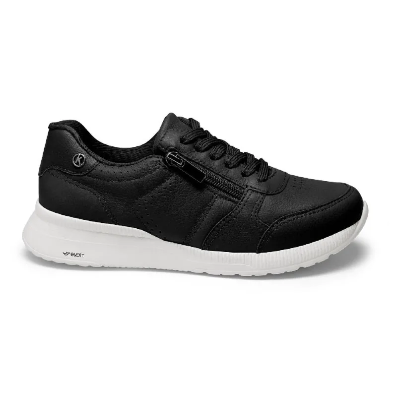 Tênis Feminino Kolosh Casual Couro Medley Preto C3150-0001 34 / Preto