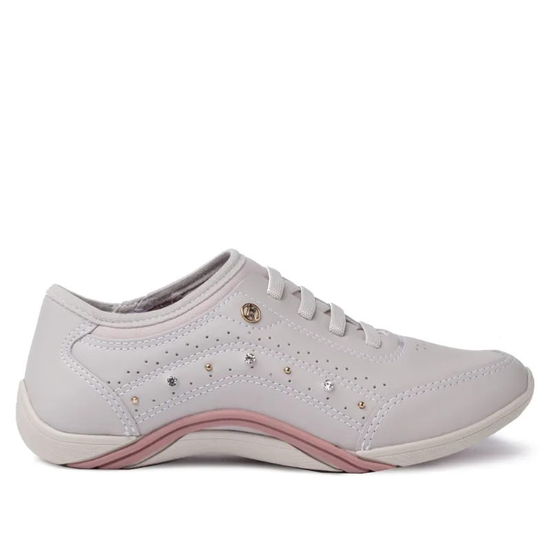 Tênis Feminino Kolosh Casual com Strass Cinza - 37