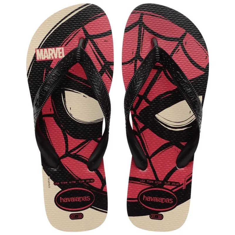Sandália Havaianas Kids Top Marvel Bege Palha 23/24