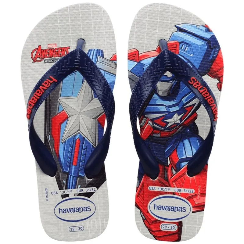 Sandália Havaianas Kids Top Marvel II Branco 33/34 Sand?lia Havaianas Kids Top Marvel II Branco 33/34