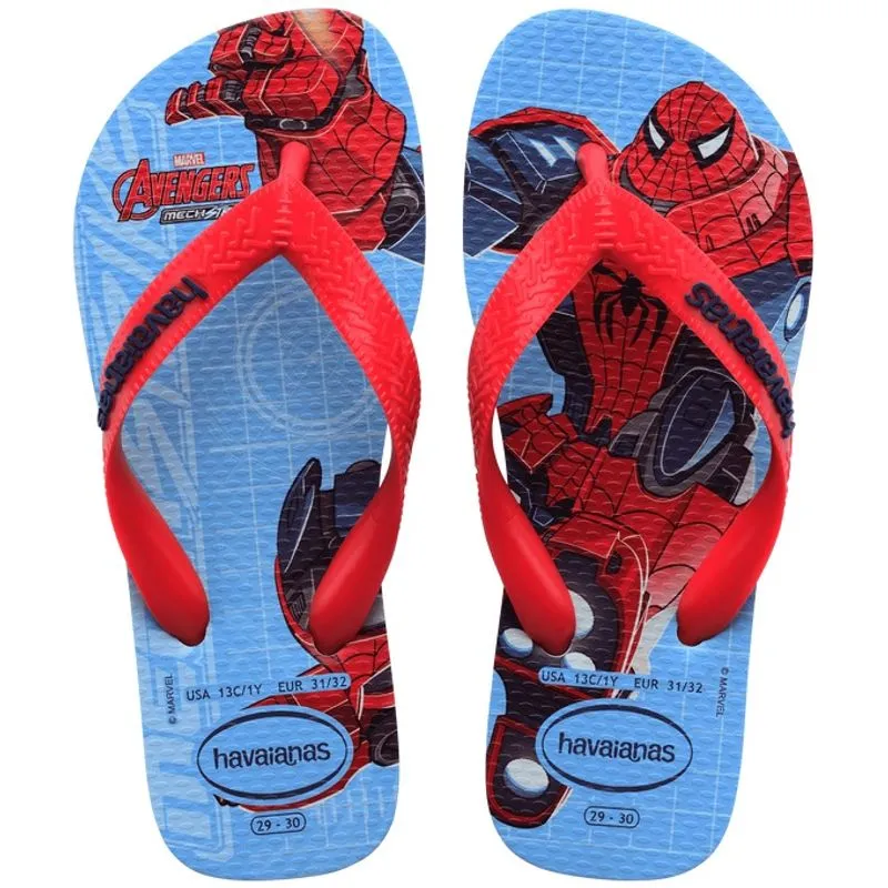Sandália Havaianas Kids Top Marvel II Azul 33/34 Sand?lia Havaianas Kids Top Marvel II Azul 33/34