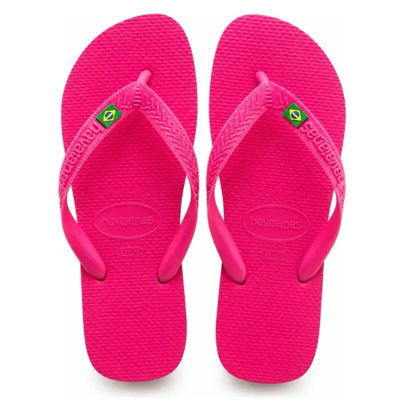 Chinelo Havaianas Brasil Unissex Rosa Casual 41 - Havaianas