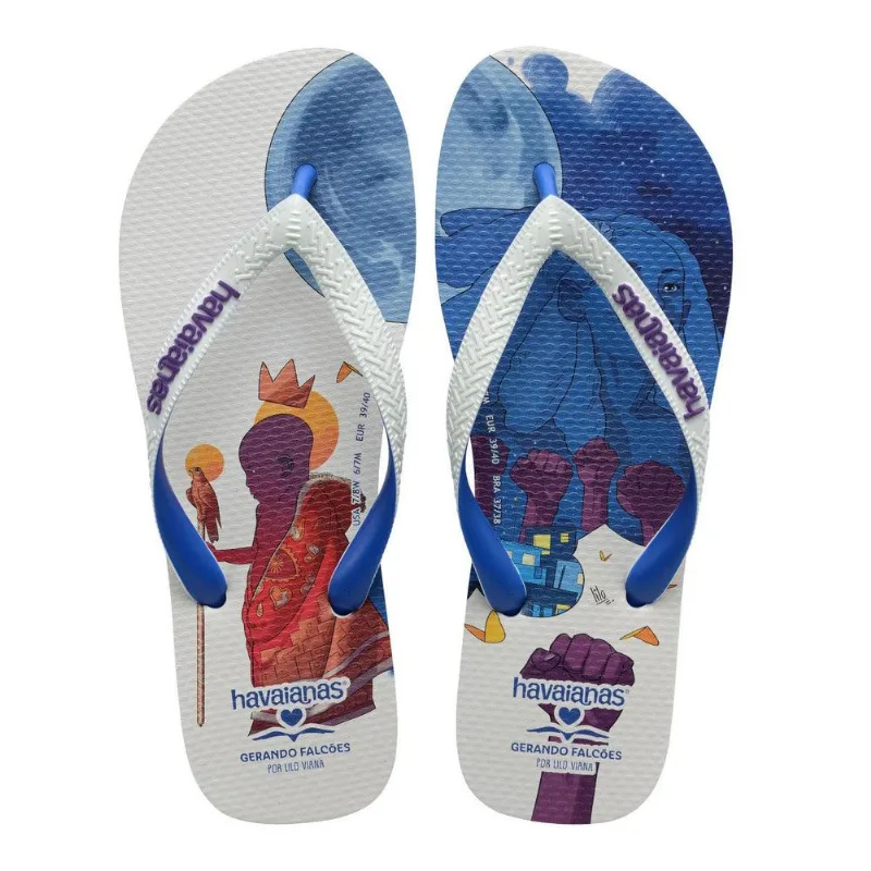 Chinelo Havaianas Gerando Falcões Azul Branco Unissex AZUL ESTRELA/BRANCO - 35