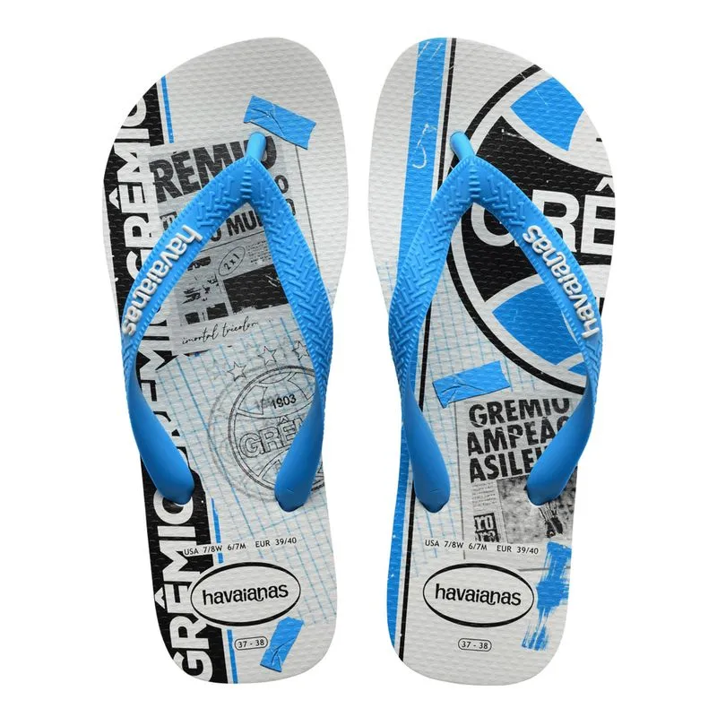 Chinelo Havaianas Grêmio Branco e Azul - 37
