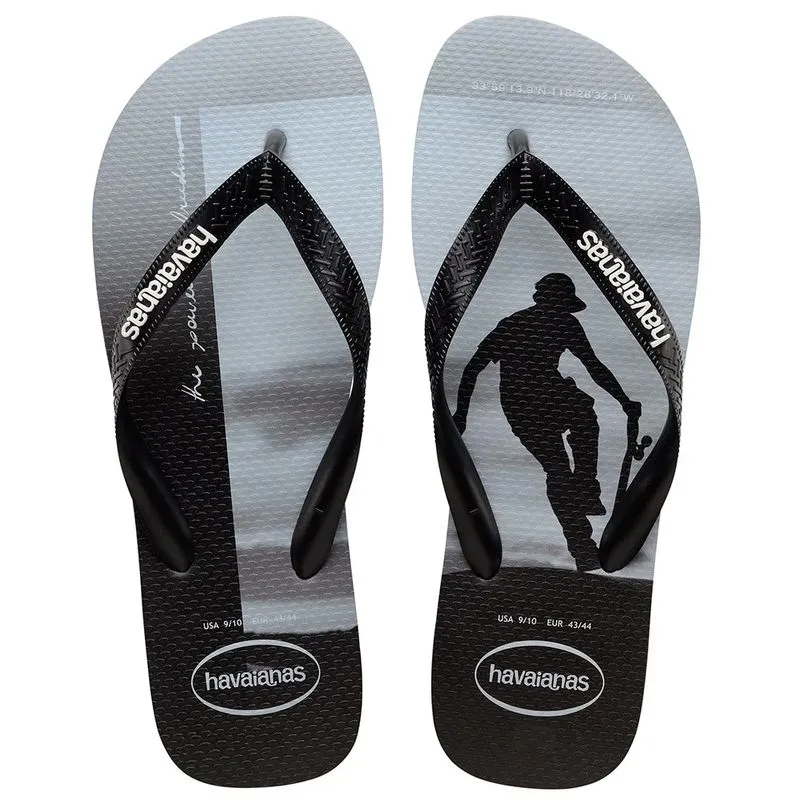 Chinelo Havaianas Hype Branco/Preto 43/44