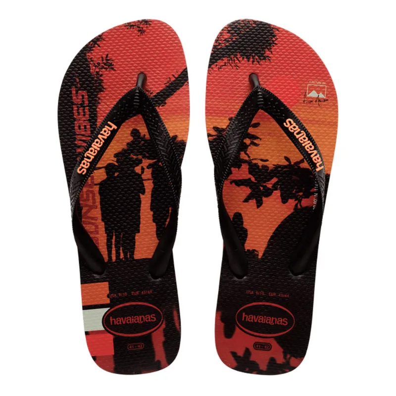 Chinelo Masculino Havaianas Hype Preto/laranja - 39 - Havaianas
