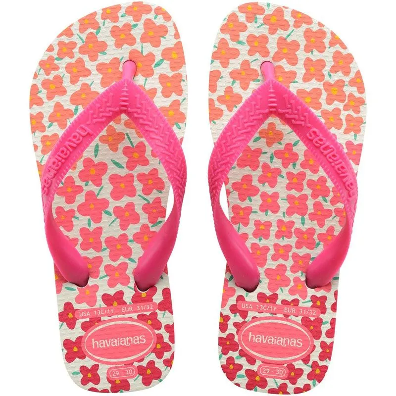 Sandália Infantil HAVAIANAS Flux 35/36 Branco e Rosa