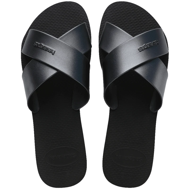 Rasteirinha Havaianas Aqua Metallic Preto / 33/34