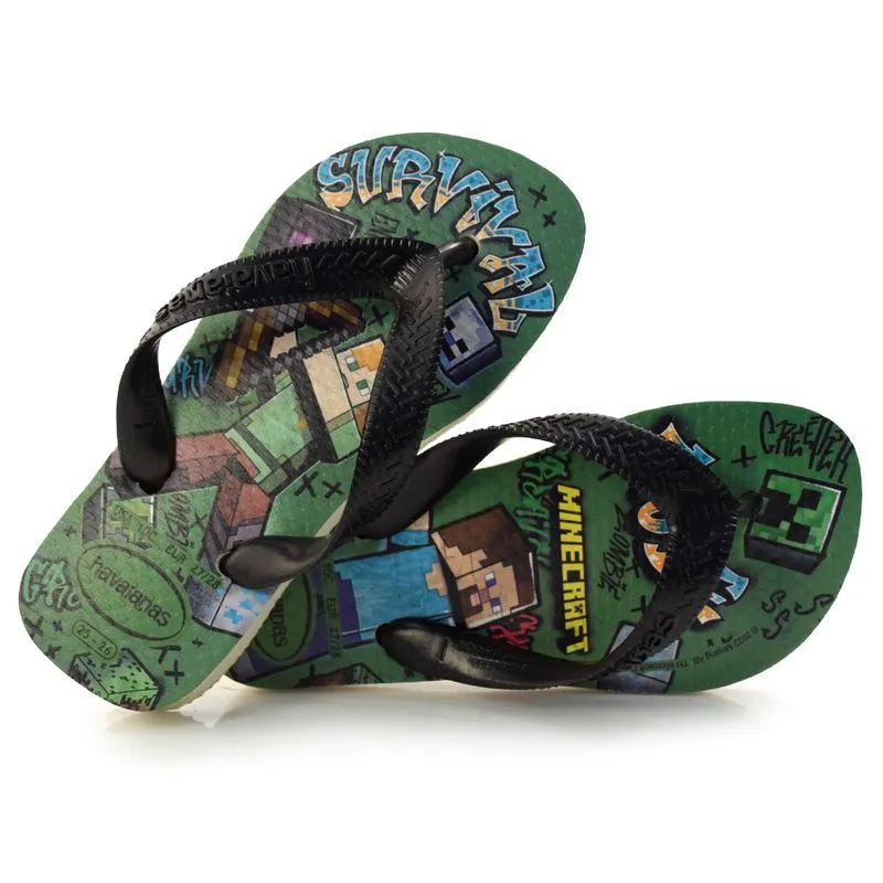 Chinelo Infantil Havaianas Top Minecraft Verde 4145125 INF 27/28
