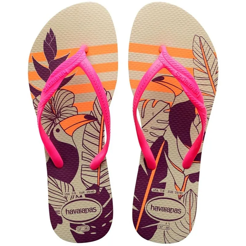Sandália Havaianas Fantasia Style Bege Palha 33/34 Sand?lia Havaianas Fantasia Style Bege Palha 33/34