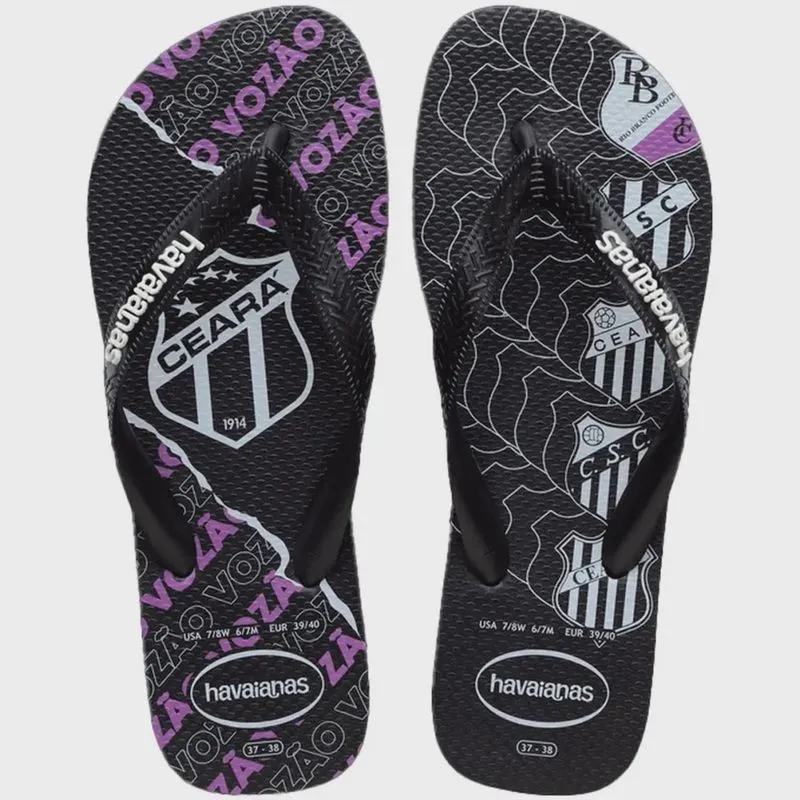 Chinelo Havaianas Top Times Ceara Adulto Preto