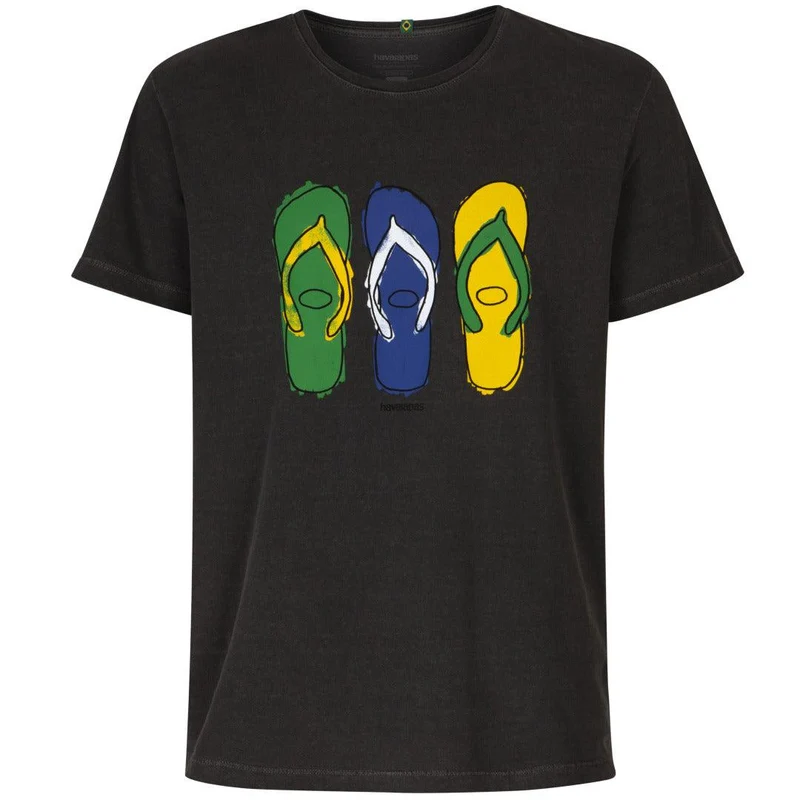 Camiseta Havaianas Masculina Brasil Pop Preto / P - Havaianas