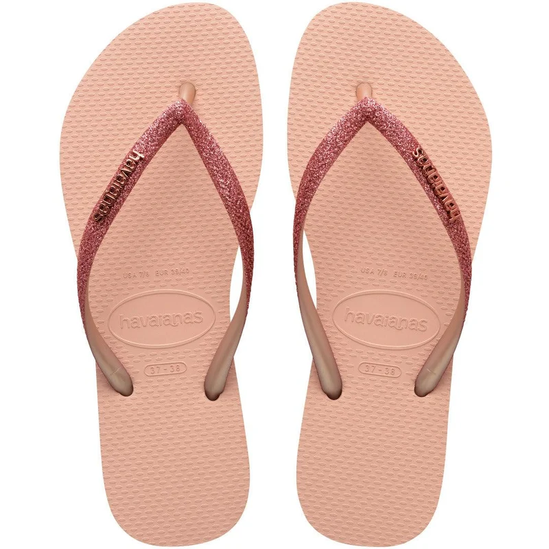Chinelo Havaianas Slim Glitter II Rosa / 31/32 - Havaianas