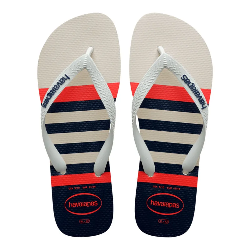 Chinelo Masculino Havaianas Top Nautical Branco/marinho - 35 - Havaianas