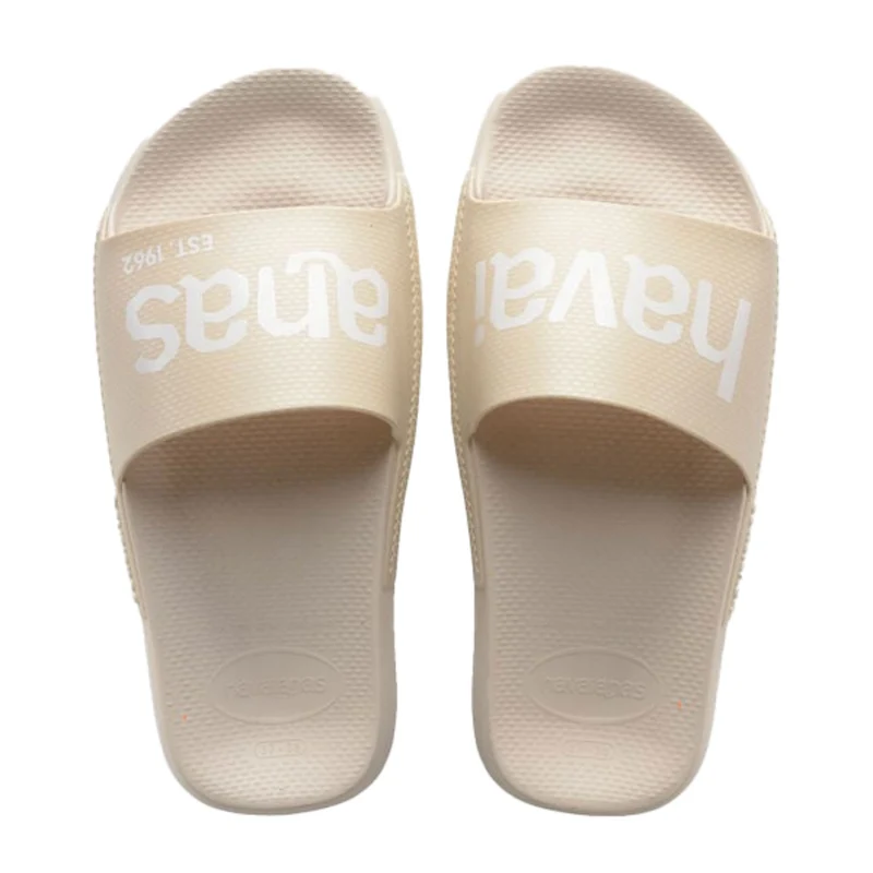 Ciabatta Havaianas Slide Classic Logomania Bianco Sporco 35/36