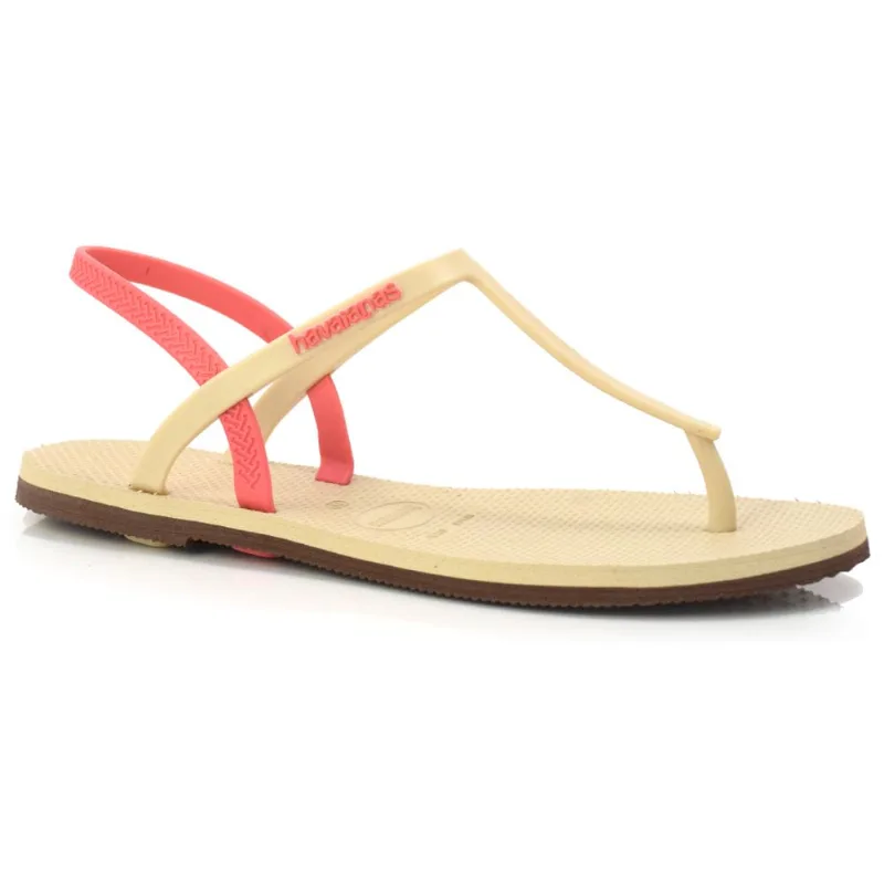 Sandália Rasteira Havaianas You Paraty Creme 4147152 35