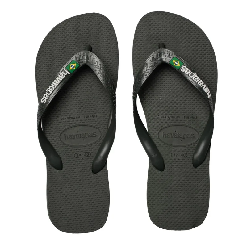 Chinelo Masculino Havaianas Brasil Logo Verde Escuro - 45