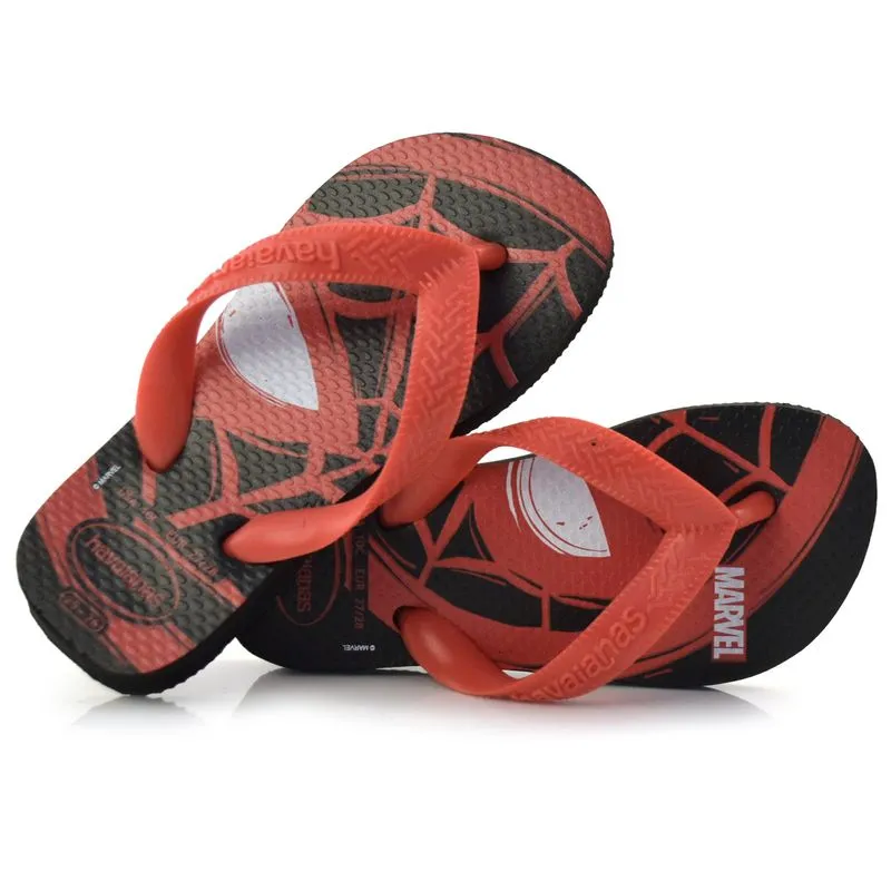 Chinelo Infantil Havaianas Top Marvel Logo Vermelho 4146953 INF 27/28