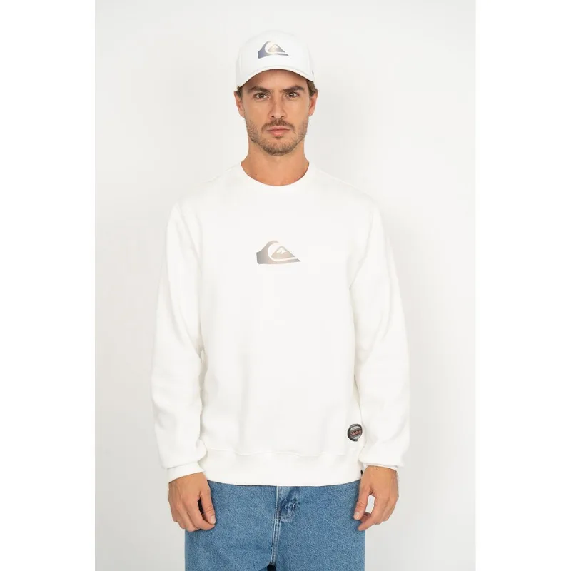 Moletom Quiksilver Care Word Block Branco - GG