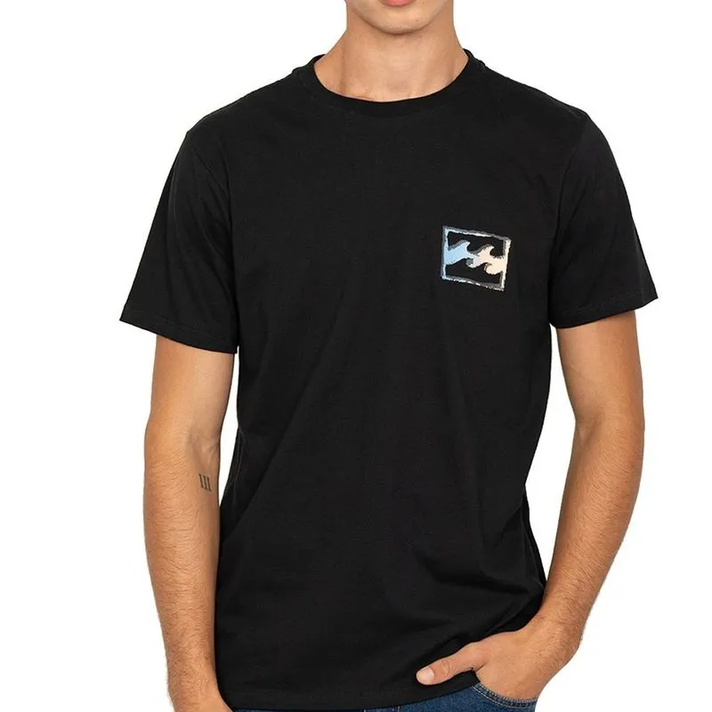 Camiseta Billabong Crayon Wave II SM27 Masculina Preto P / preto