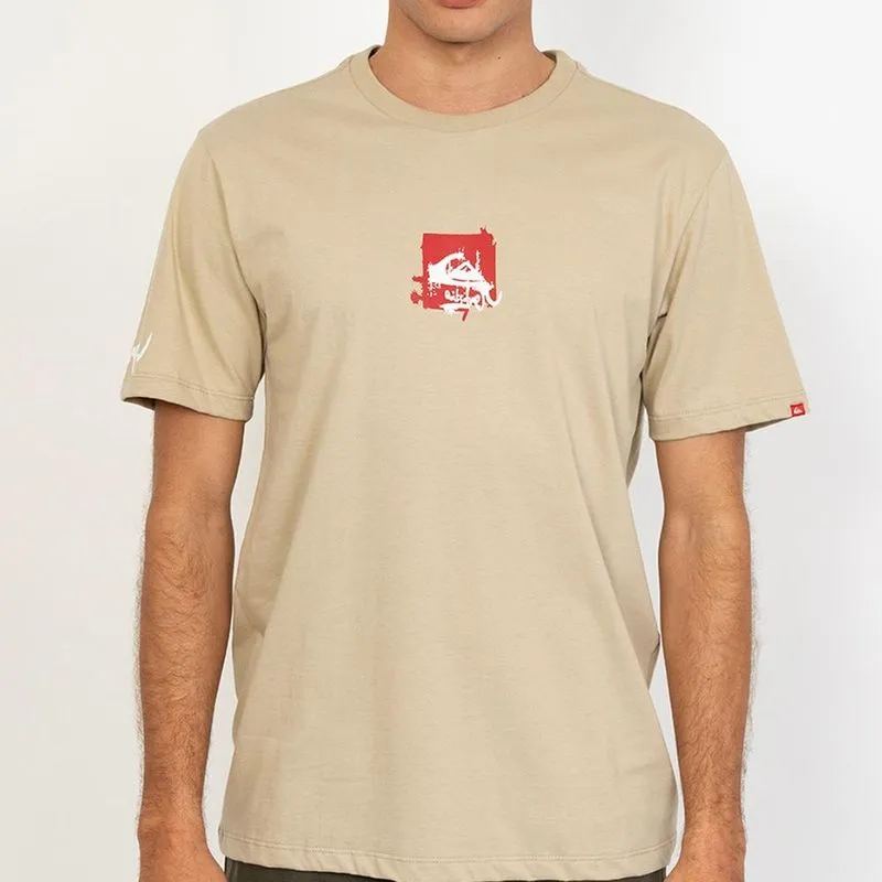 Camiseta Quiksilver Echo SM27 Masculina Bege P / begê