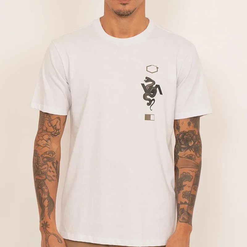 Camiseta RVCA Brron Venom SM27 Masculina Branco GG / branco
