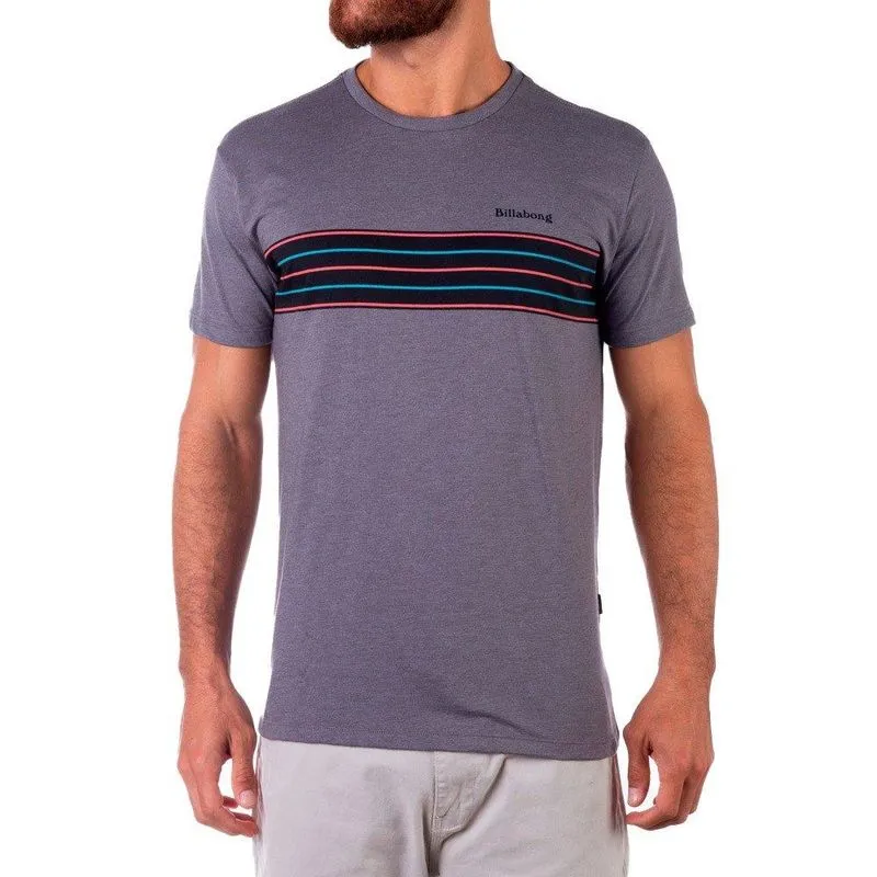 Camiseta Billabong Spinner Masculina SM23 Cinza Médio Mescla G / cinza