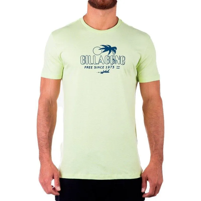 Camiseta Billabong Lounge II Masculina SM23 Amarelo Claro G / amarelo