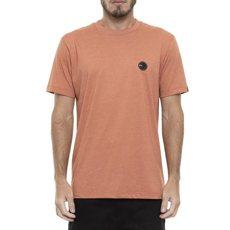 Camiseta Quiksilver Patch Round Masculina Telha Mescla GG / laranja