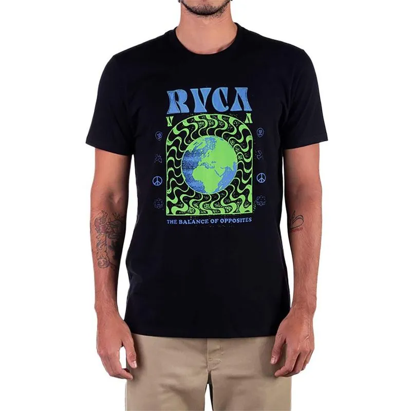 Camiseta RVCA Global Order SM23 Masculina Preto P / preto