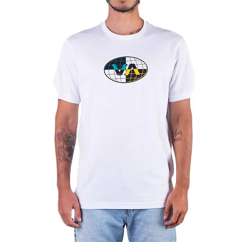Camiseta RVCA Global Inc Masculina Branco P / branco