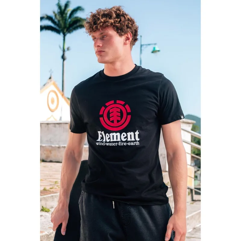 Camiseta Element M/C Vertical Preto-Preto-M