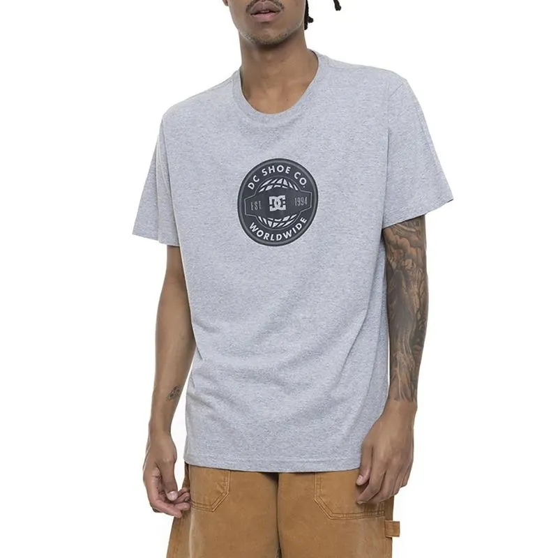 Camiseta DC Shoes Well Rounded SM23 Masculina Cinza Mescla G / cinza