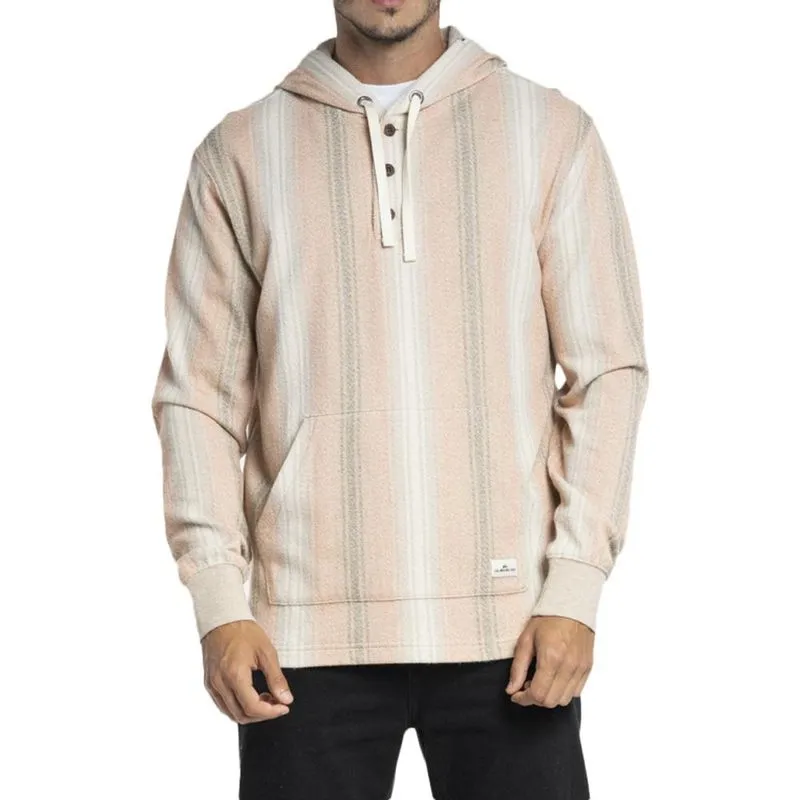 Moletom Quiksilver Canguru Baja Henley WT23 Praline Baja GG / bege